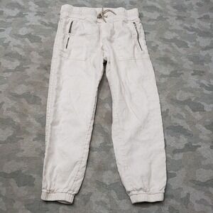 Athleta Off-White/Cream Drawstring Jogger Pants